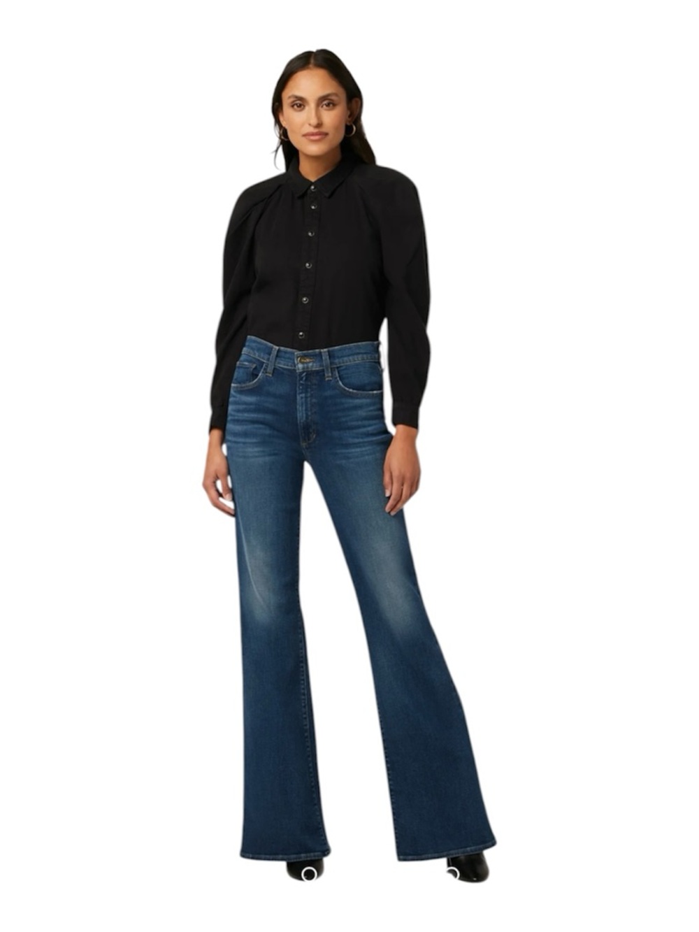 Joe's Jeans HIGH RISE curvy bootcut FLARE // FLAWLESS Medium Blue Flare